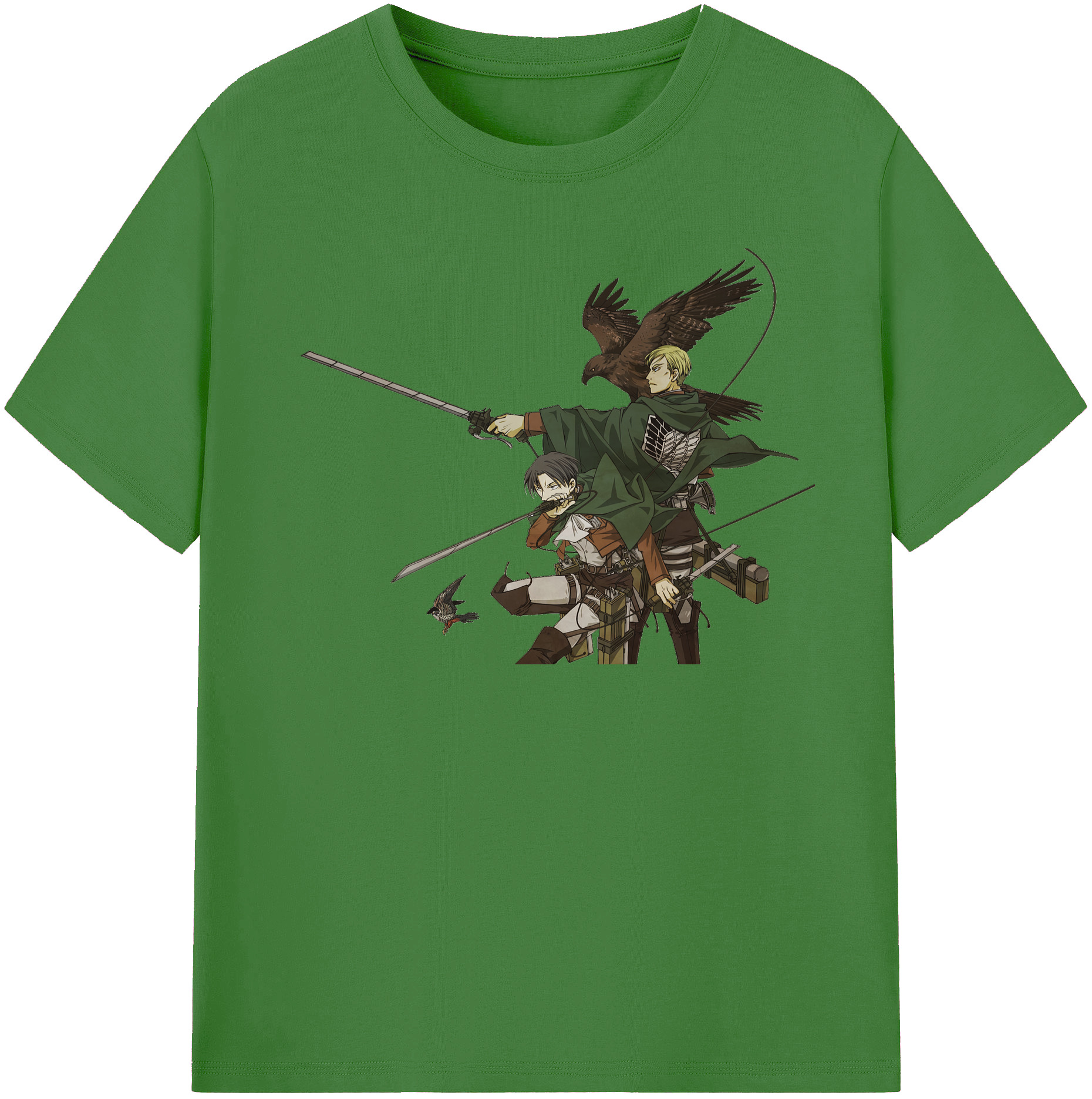 （画像用） 進撃の巨人 Attack on Titan レディースカジュアルプリントTシャツ（綿100％）